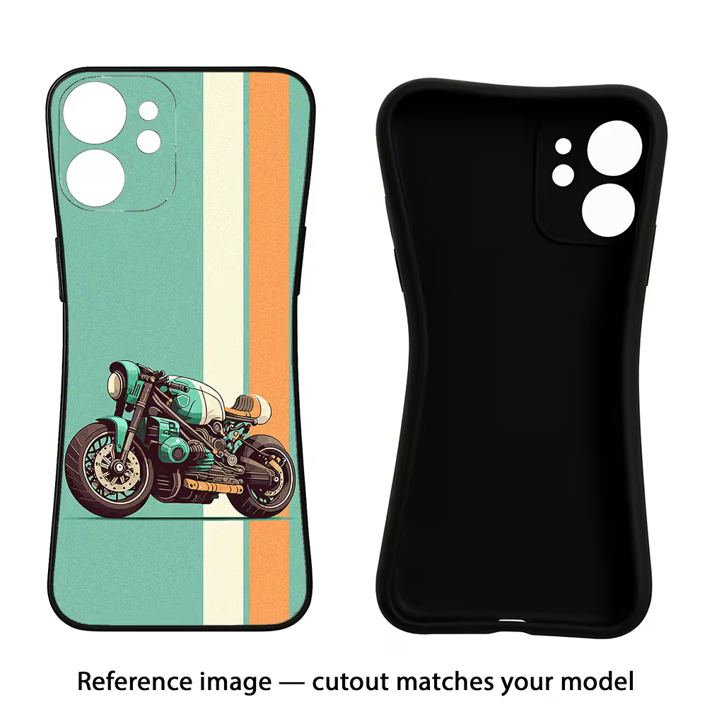 Striped Moto Drift Samsung A56 5G Black Soft Case Back Cover by Casekaro