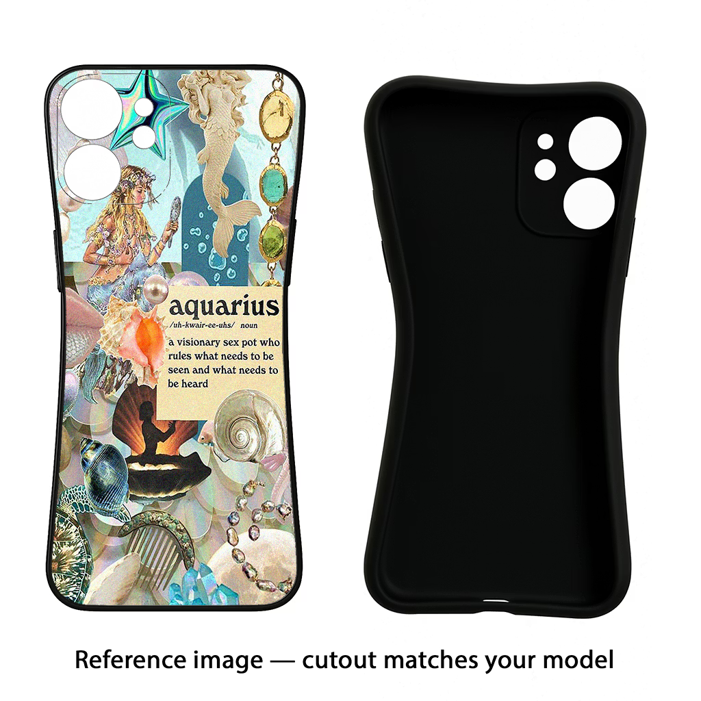 Aquarius Zodiac CMF by Nothing Phone 1 Black Soft Case Back Cover by Casekaro