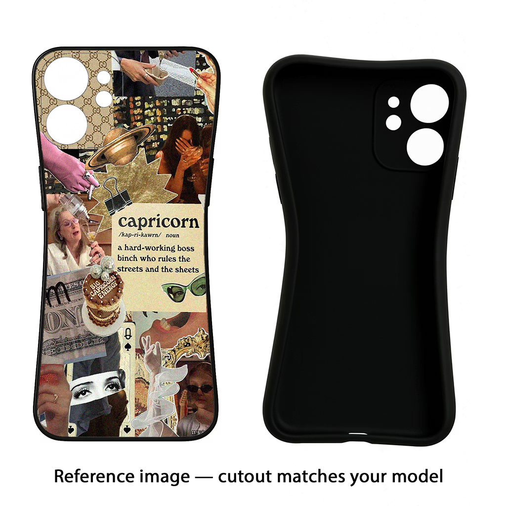 Capricorn Zodiac CMF by Nothing Phone 1 Black Soft Case Back Cover by Casekaro