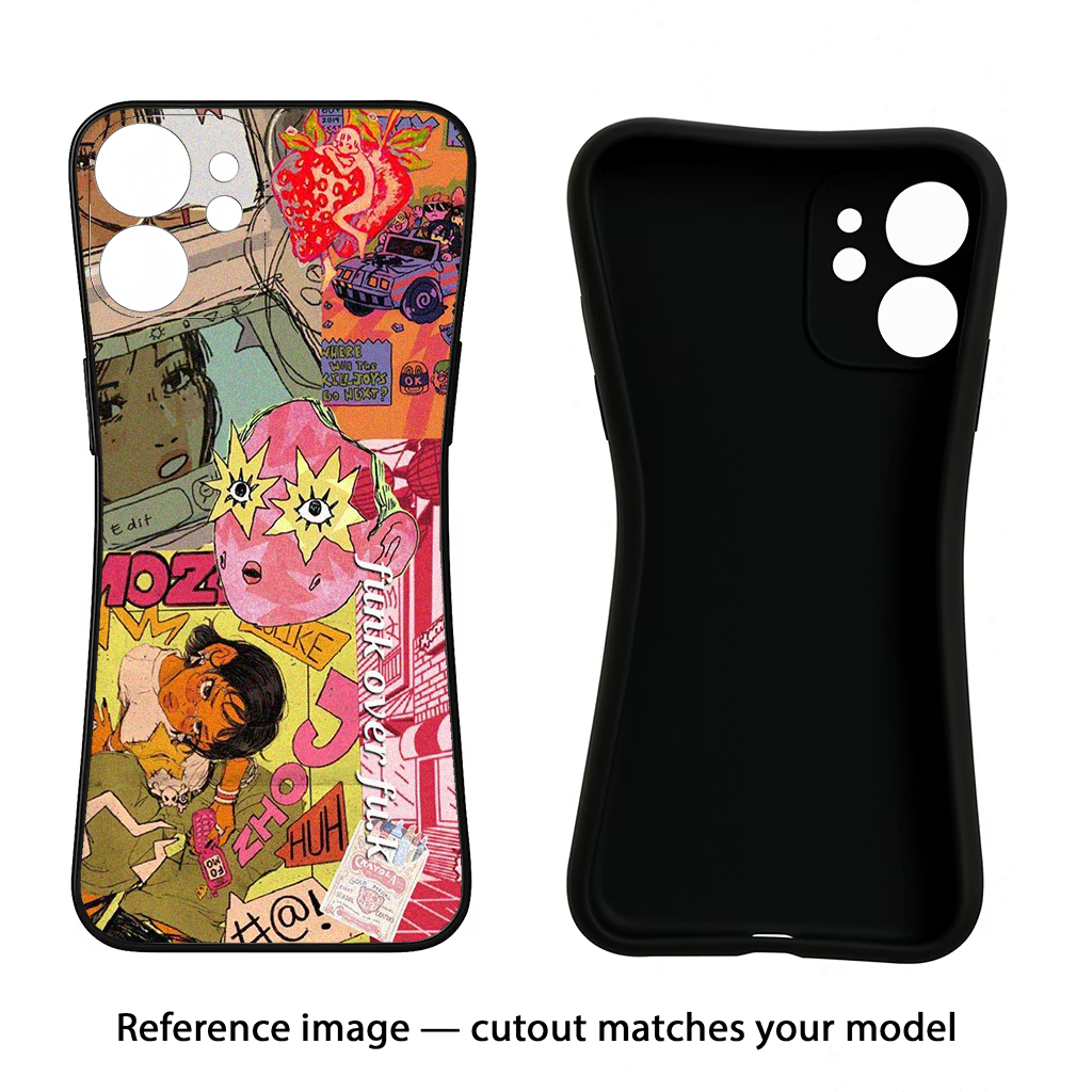 Funkover CMF by Nothing Phone 1 Black Soft Case Back Cover by Casekaro