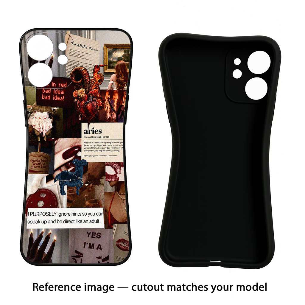 Zodiac Aries Oppo A18/Oppo A38 Black Soft Case Back Cover by Casekaro