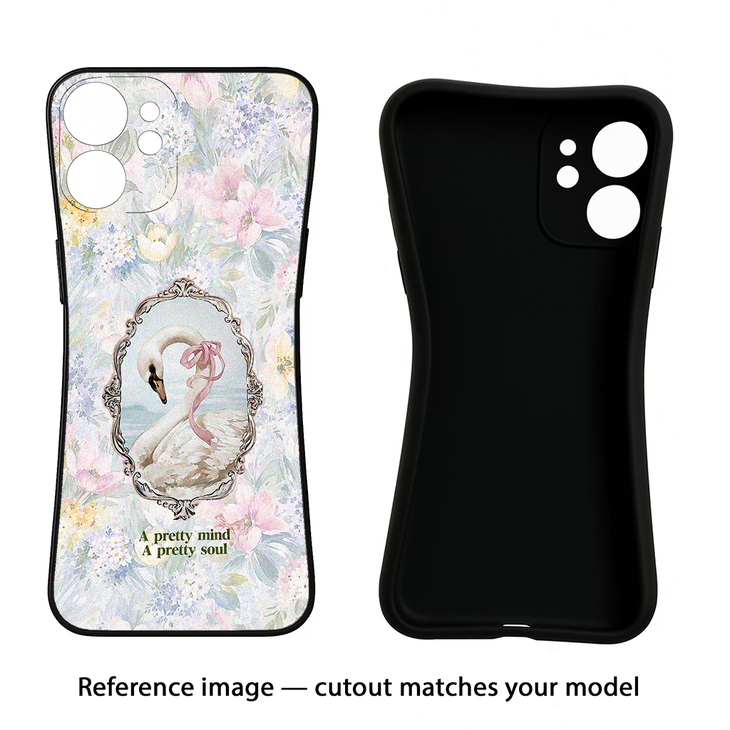Pretty Mind Pretty Soul Oppo A18/Oppo A38 Black Soft Case Back Cover by Casekaro