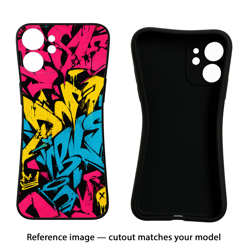 Graffiti Vibe CMF by Nothing Phone 1 Black Soft Case Back Cover by Casekaro