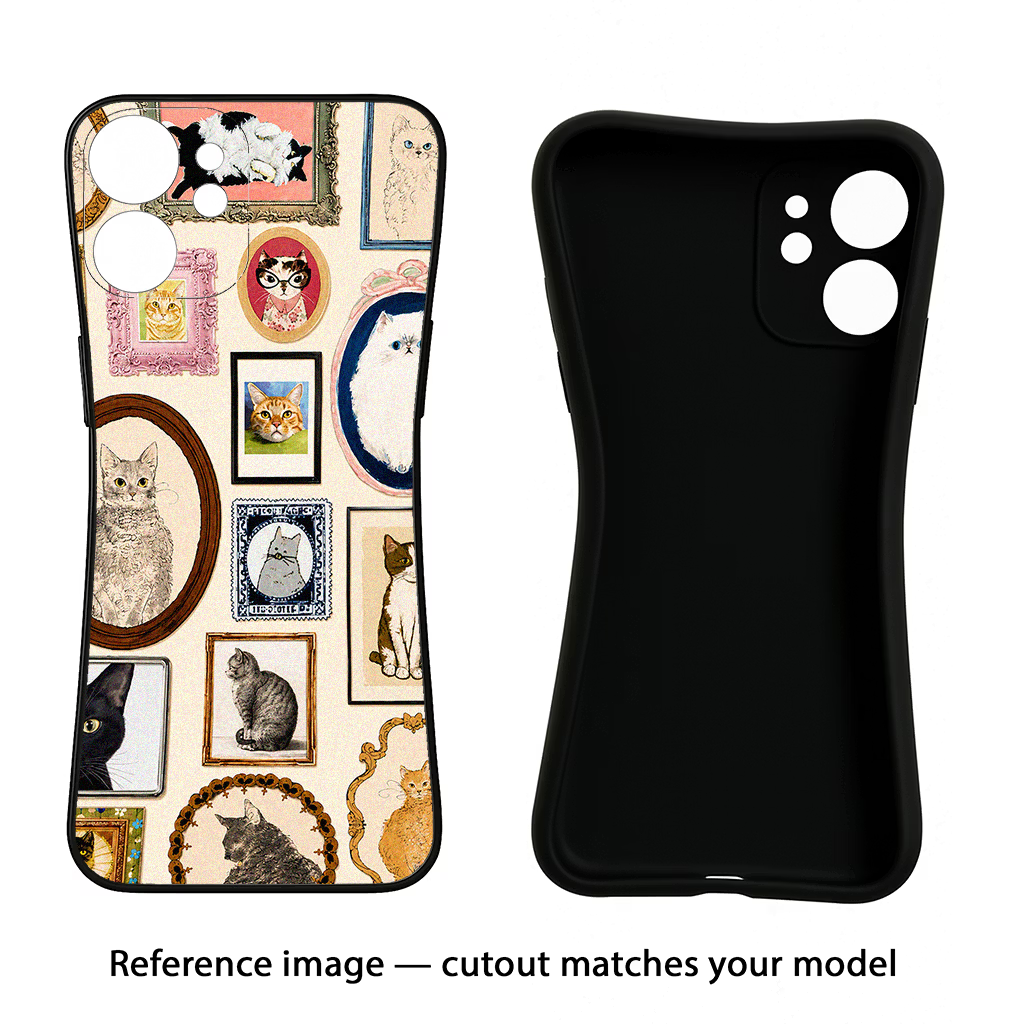 Mirror Cats Oppo A18/Oppo A38 Black Soft Case Back Cover by Casekaro