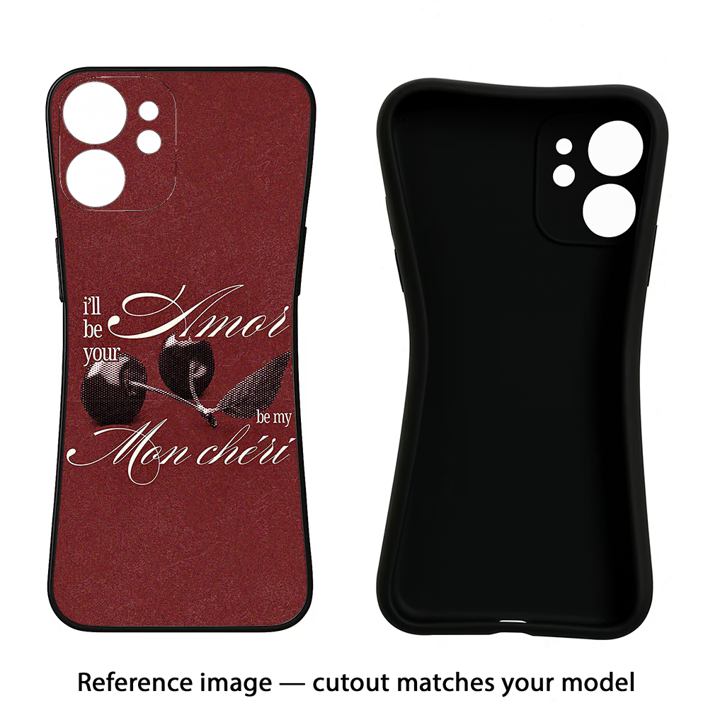 Velvet Cherry CMF by Nothing Phone 1 Black Soft Case Back Cover by Casekaro