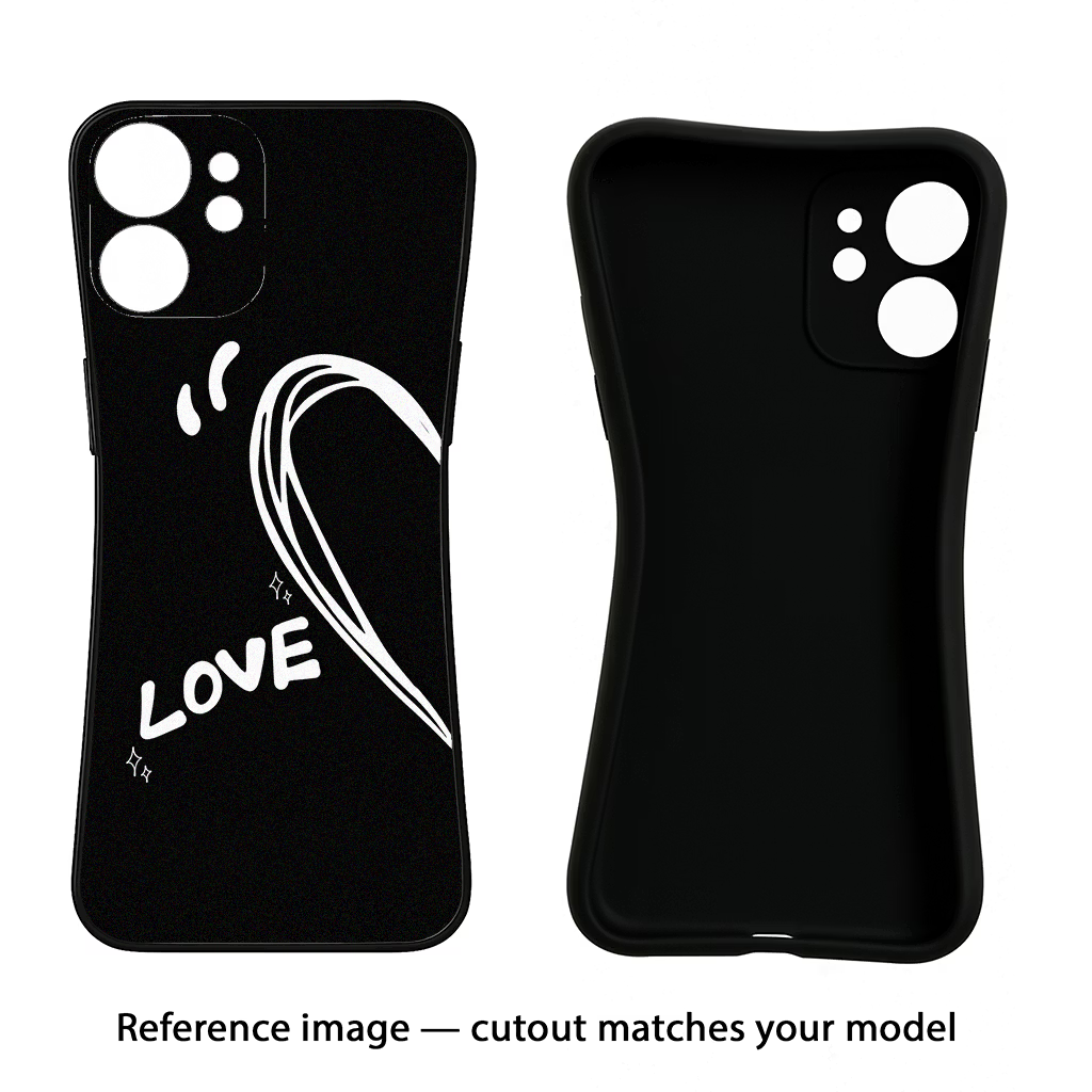 Love Line CMF by Nothing Phone 1 Black Soft Case Back Cover by Casekaro