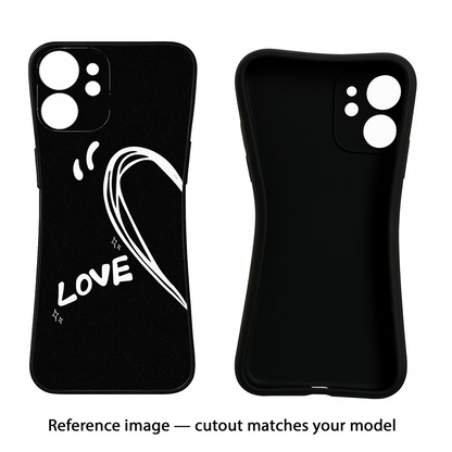 Love Line Motorola G85 Black Soft Case Back Cover by Casekaro