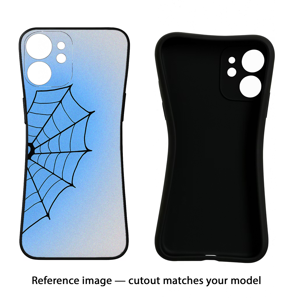 Blue Web Samsung S24 FE 5G Black Soft Case Back Cover by Casekaro