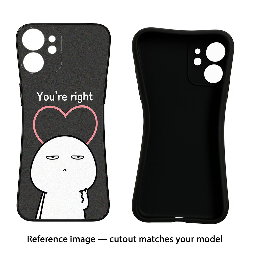 You're Right CMF by Nothing Phone 1 Black Soft Case Back Cover by Casekaro