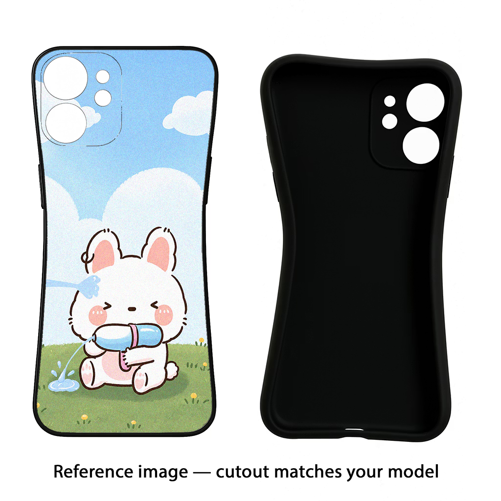 Bunny Treat Samsung S24 FE 5G Black Soft Case Back Cover by Casekaro