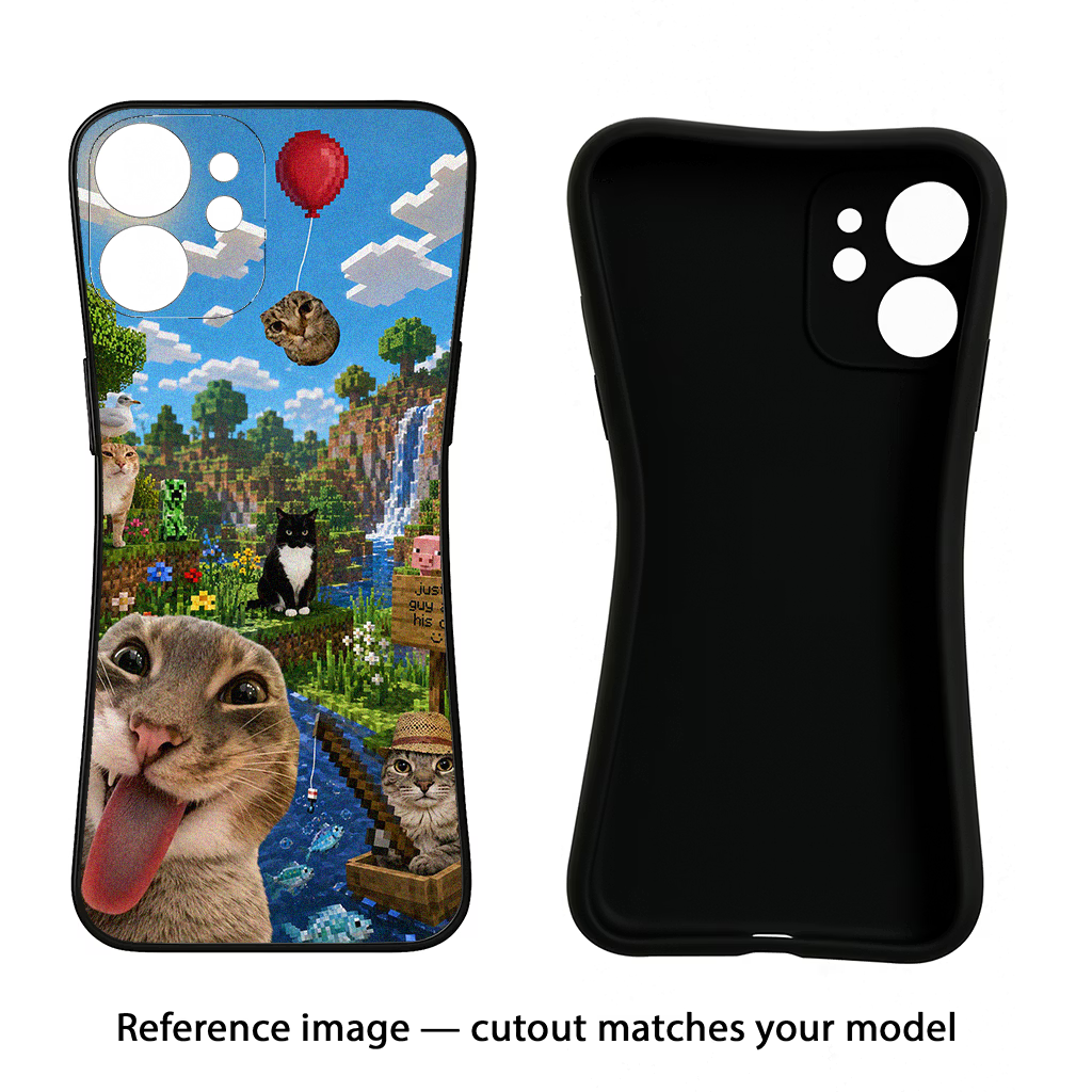 Minecraft Cat Chaos CMF by Nothing Phone 1 Black Soft Case Back Cover by Casekaro