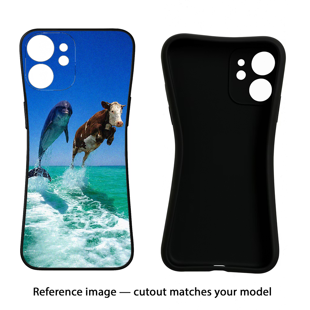 Dolphin vs Cow CMF by Nothing Phone 1 Black Soft Case Back Cover by Casekaro