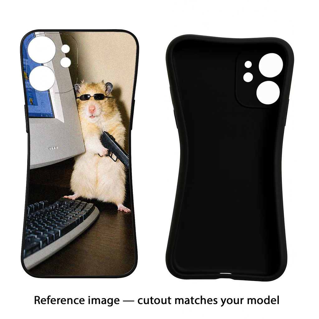 Hacker Hamster CMF by Nothing Phone 1 Black Soft Case Back Cover by Casekaro