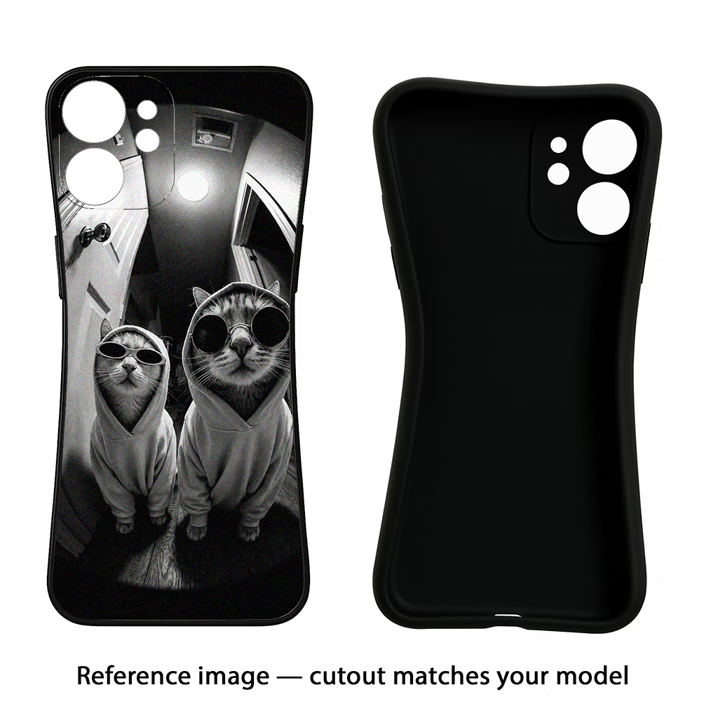 Hood Cats CMF by Nothing Phone 1 Black Soft Case Back Cover by Casekaro