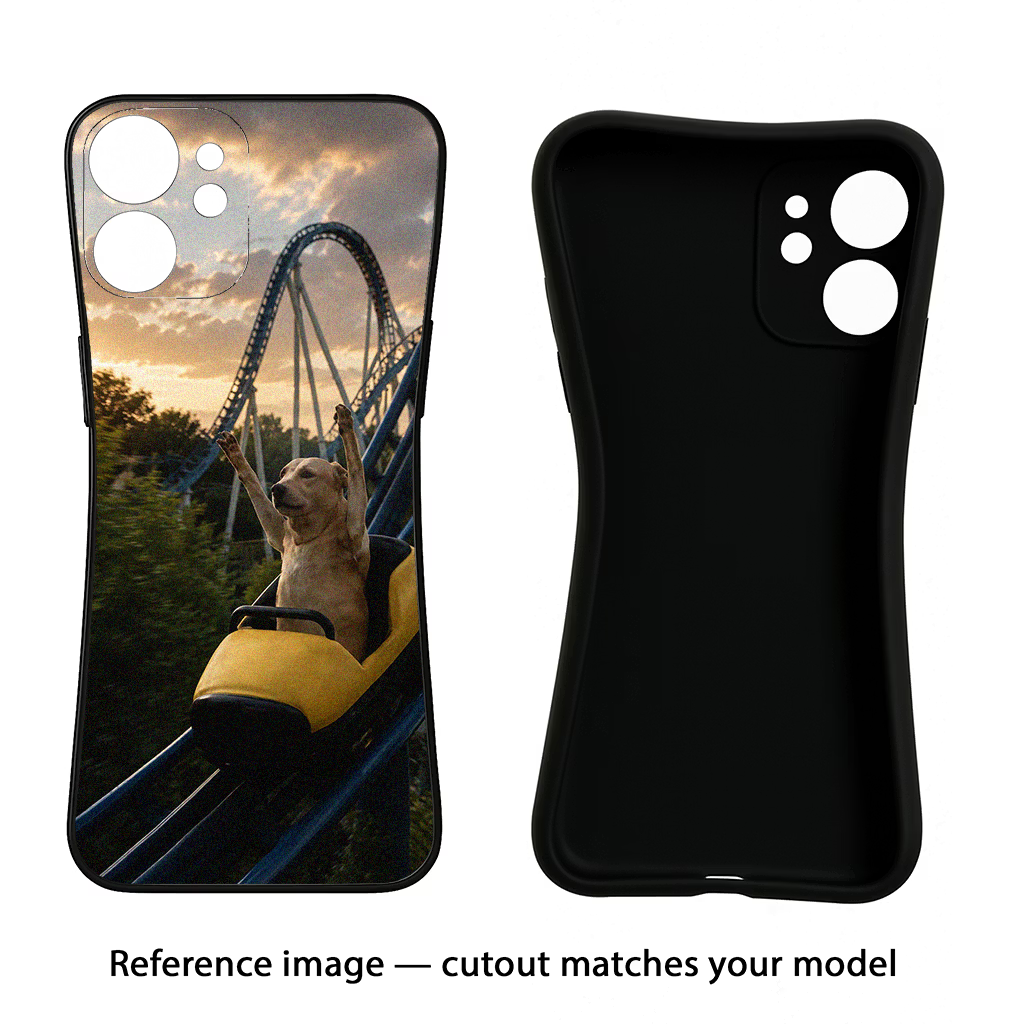 Rollercoaster Dog CMF by Nothing Phone 1 Black Soft Case Back Cover by Casekaro