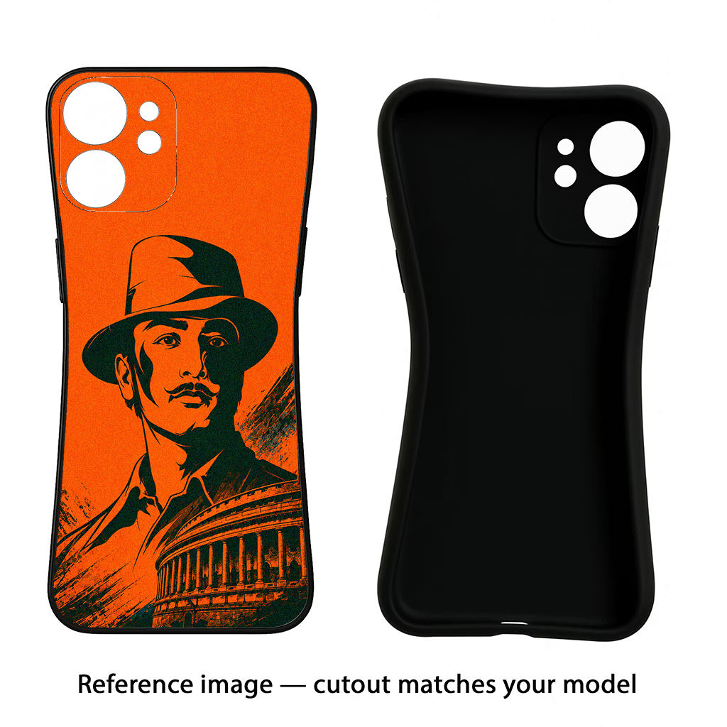 Bhagat Singh Legacy Oppo A18/Oppo A38 Black Soft Case Back Cover by Casekaro
