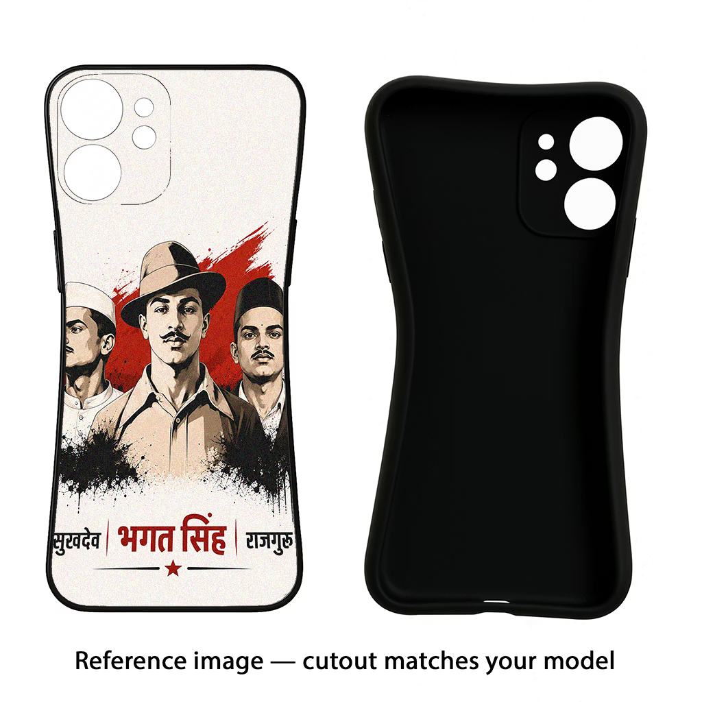 Bhagat Singh Trio Samsung S24 FE 5G Black Soft Case Back Cover by Casekaro
