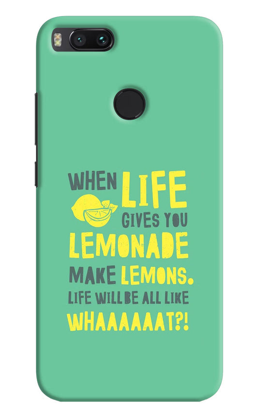Quote Mi A1 Hard Case Back Cover by Casekaro