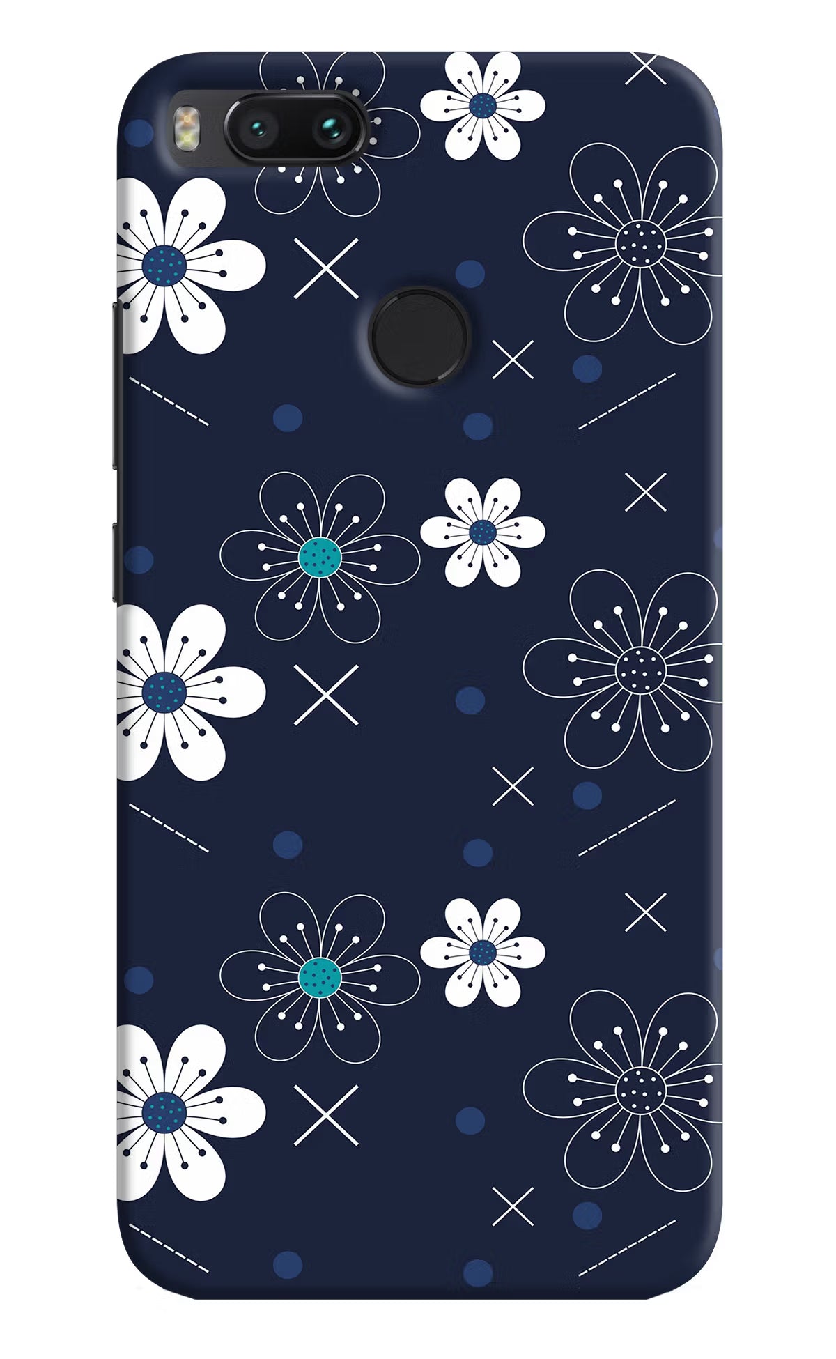 Flowers Mi A1 Hard Case Back Cover by Casekaro