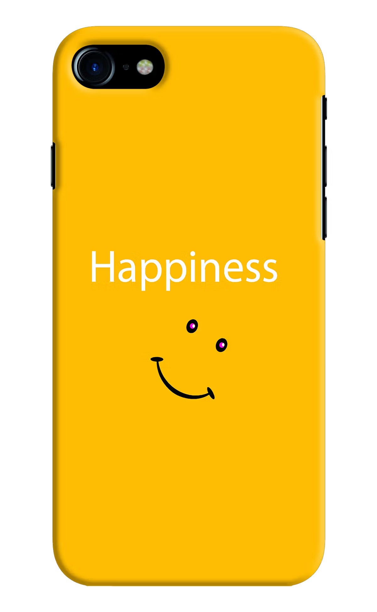Happiness With Smiley iPhone 7/7s Hard Case Back Cover by Casekaro
