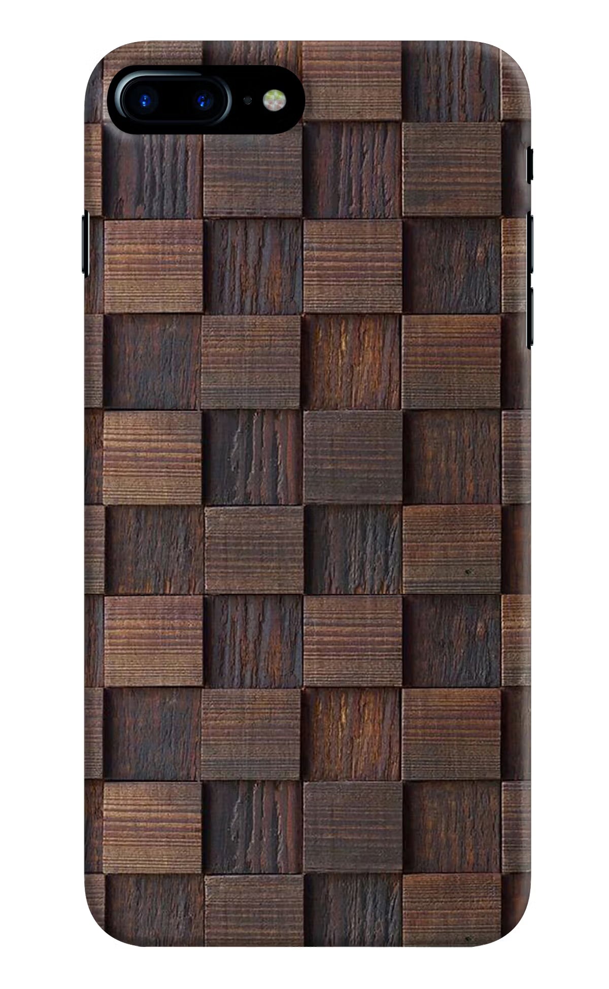 Wooden Cube Design iPhone 7 Plus Hard Case Back Cover by Casekaro