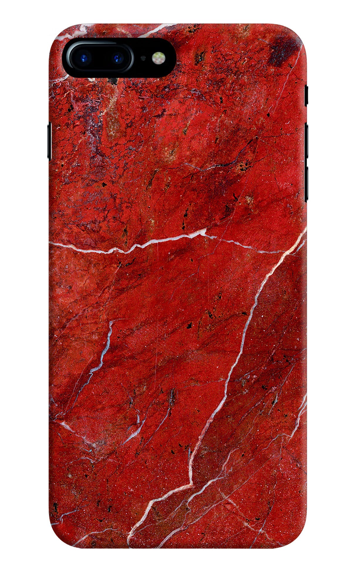 Red Marble Design iPhone 7 Plus Hard Case Back Cover by Casekaro