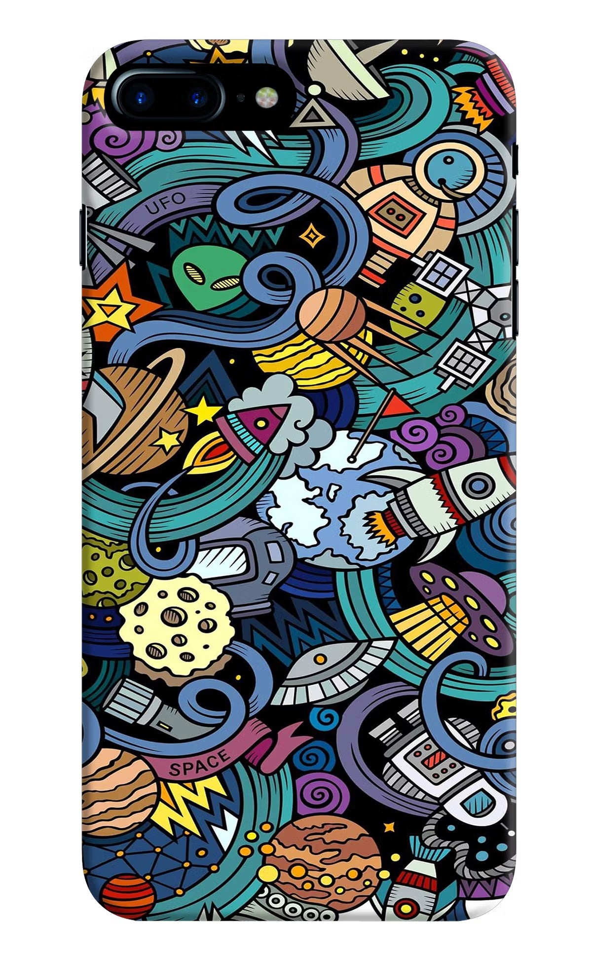 Space Abstract iPhone 7 Plus Hard Case Back Cover by Casekaro