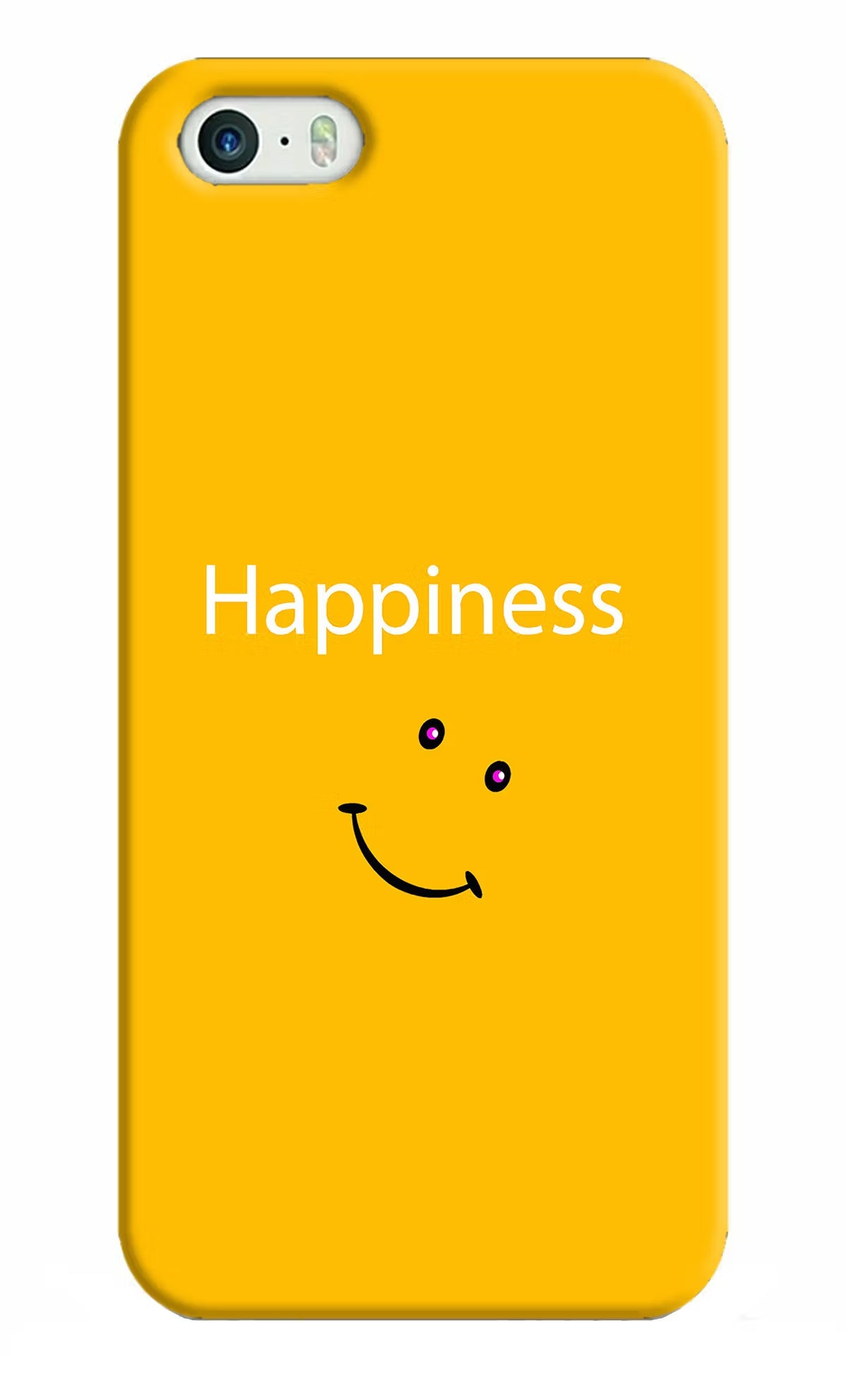 Happiness With Smiley iPhone 5/5s Hard Case Back Cover by Casekaro