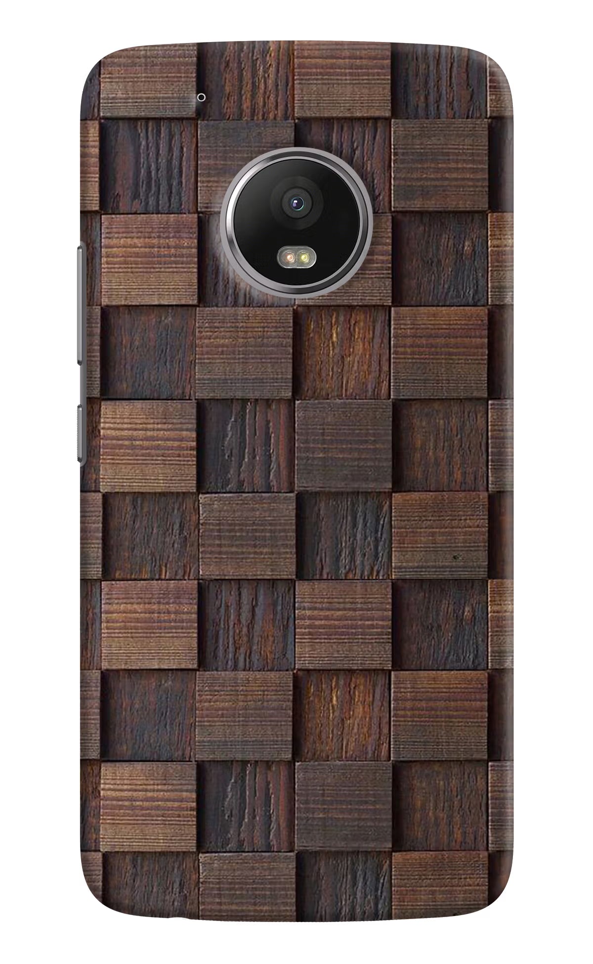 Wooden Cube Design Moto G5 plus Hard Case Back Cover by Casekaro