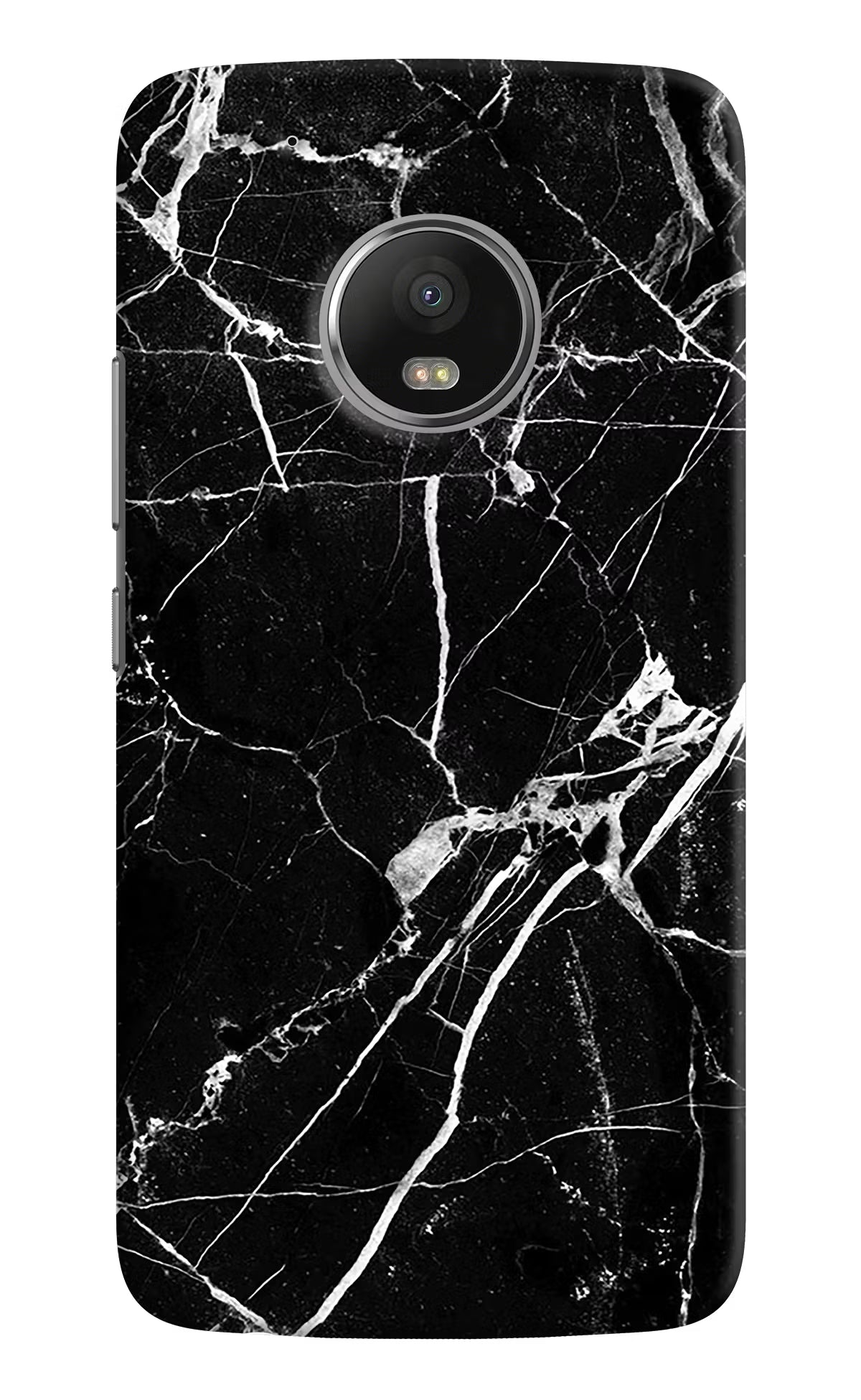 Black Marble Pattern Moto G5 plus Hard Case Back Cover by Casekaro