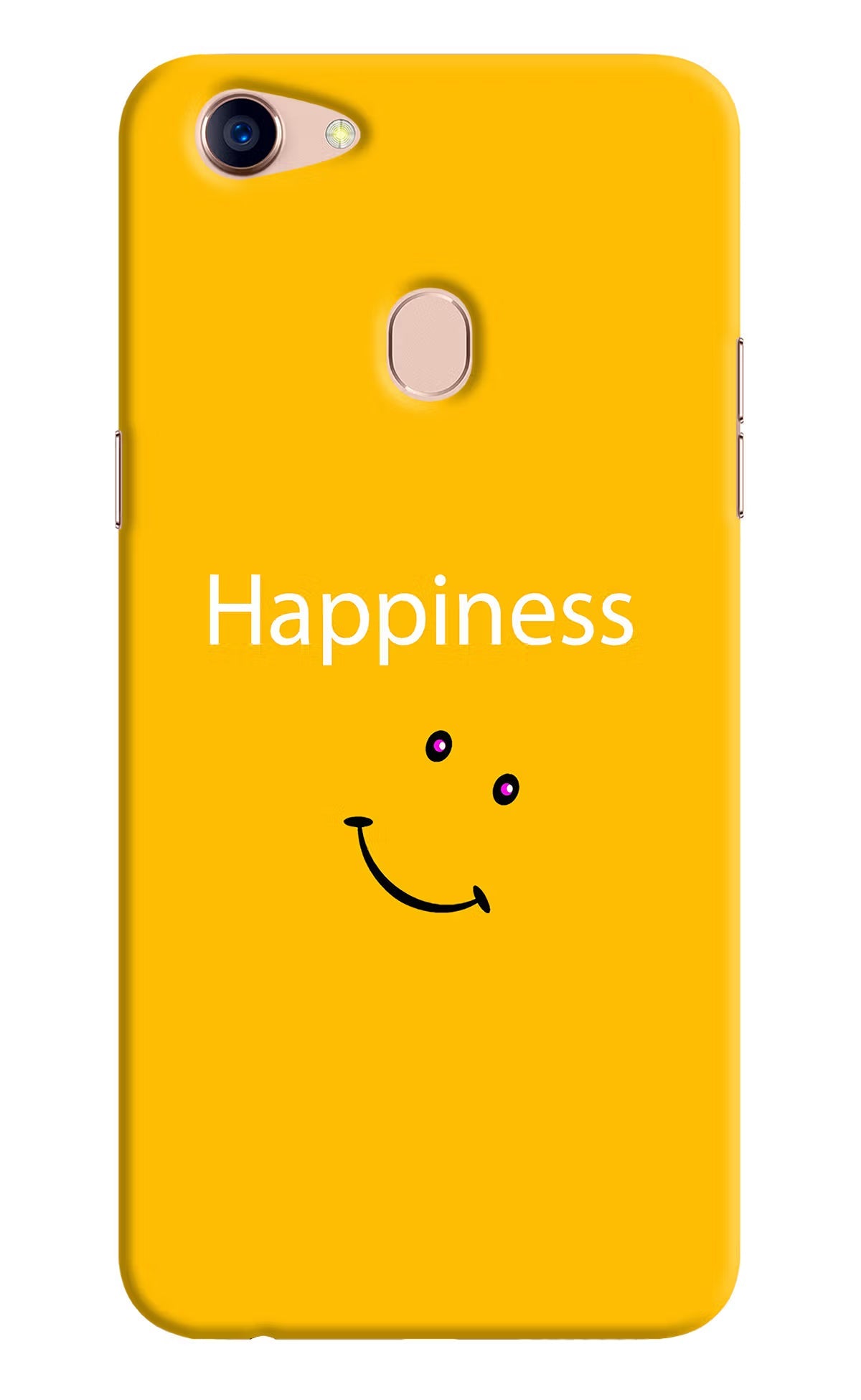 Happiness With Smiley Oppo F5 Hard Case Back Cover by Casekaro