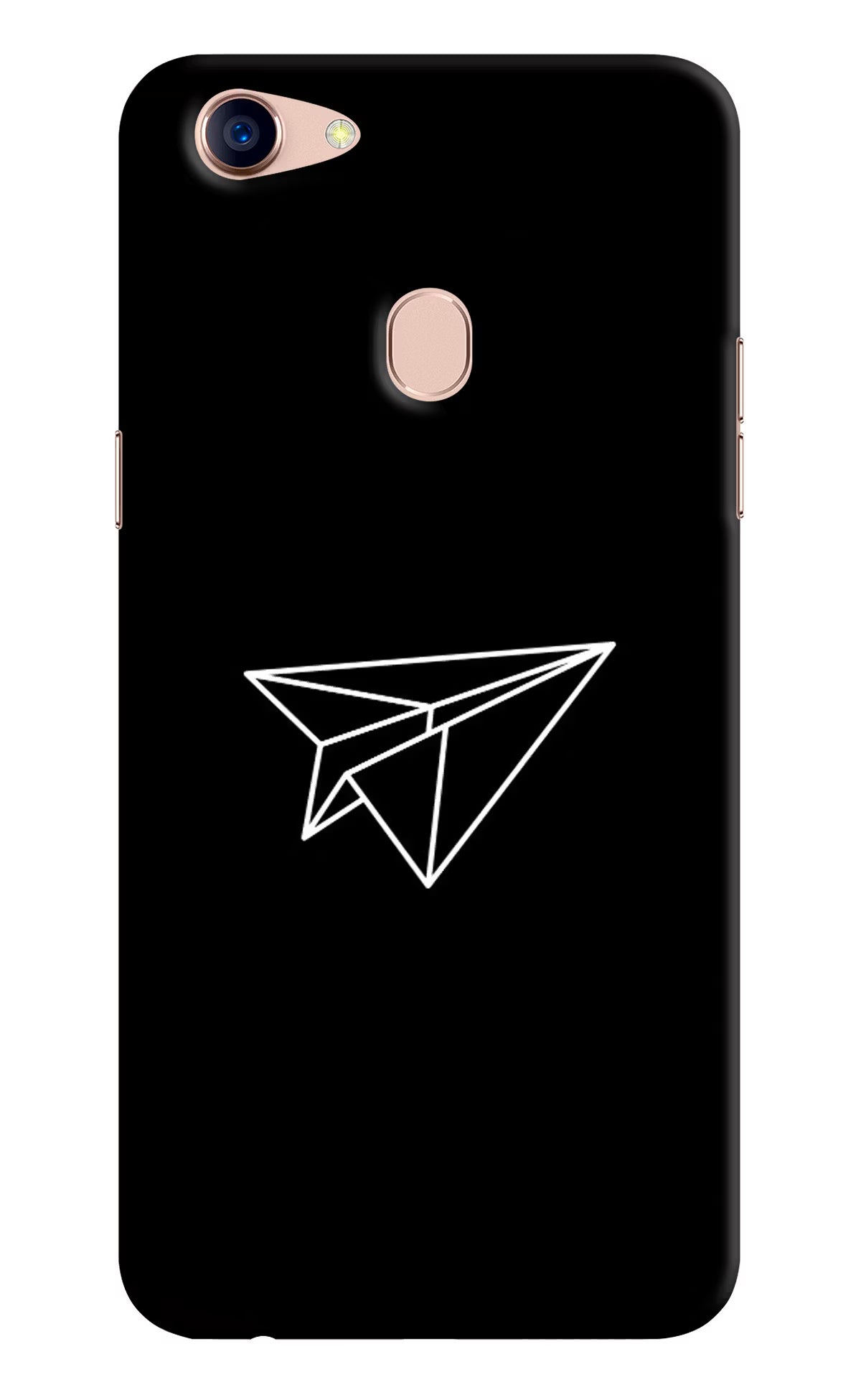 Paper Plane White Oppo F5 Hard Case Back Cover by Casekaro