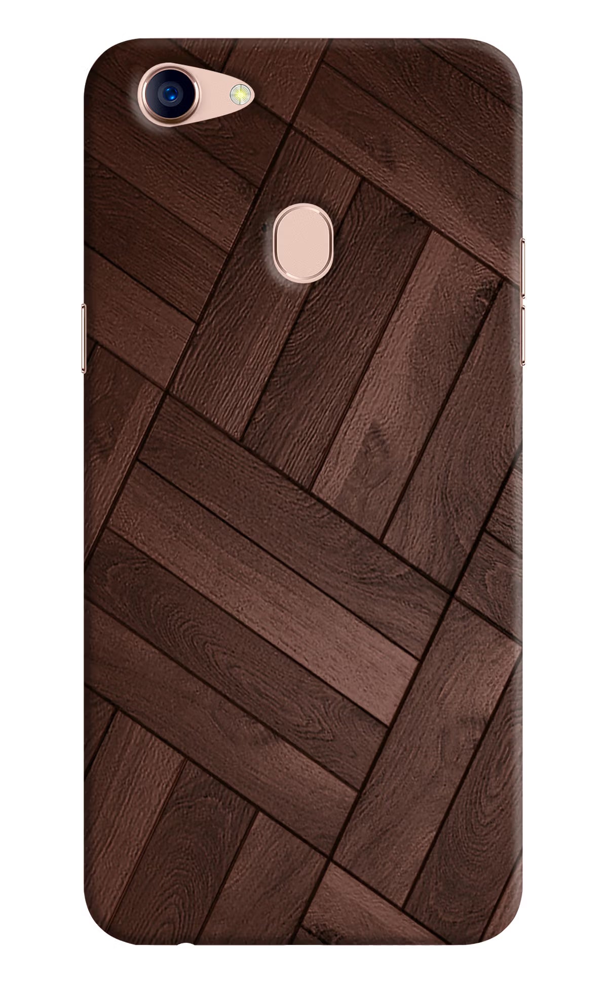Wooden Texture Design Oppo F5 Hard Case Back Cover by Casekaro