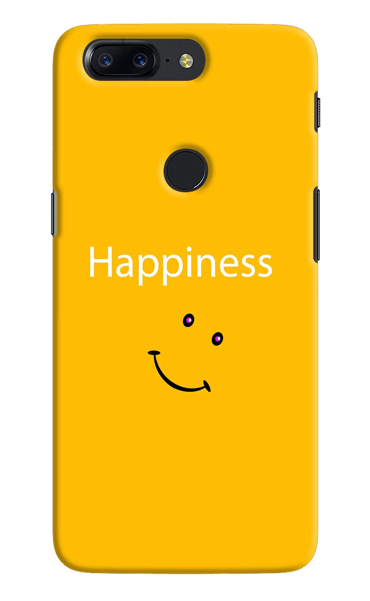 Happiness With Smiley Oneplus 5T Hard Case Back Cover by Casekaro