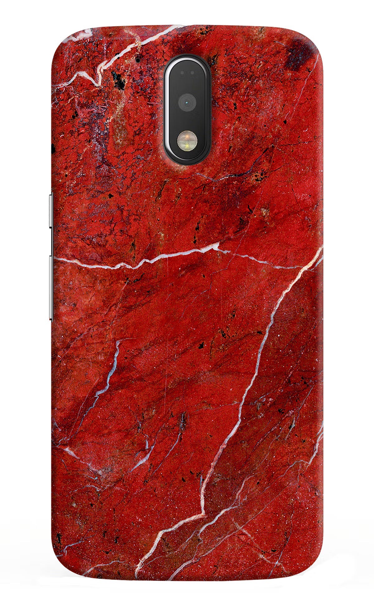 Red Marble Design Moto G4/G4 plus Hard Case Back Cover by Casekaro