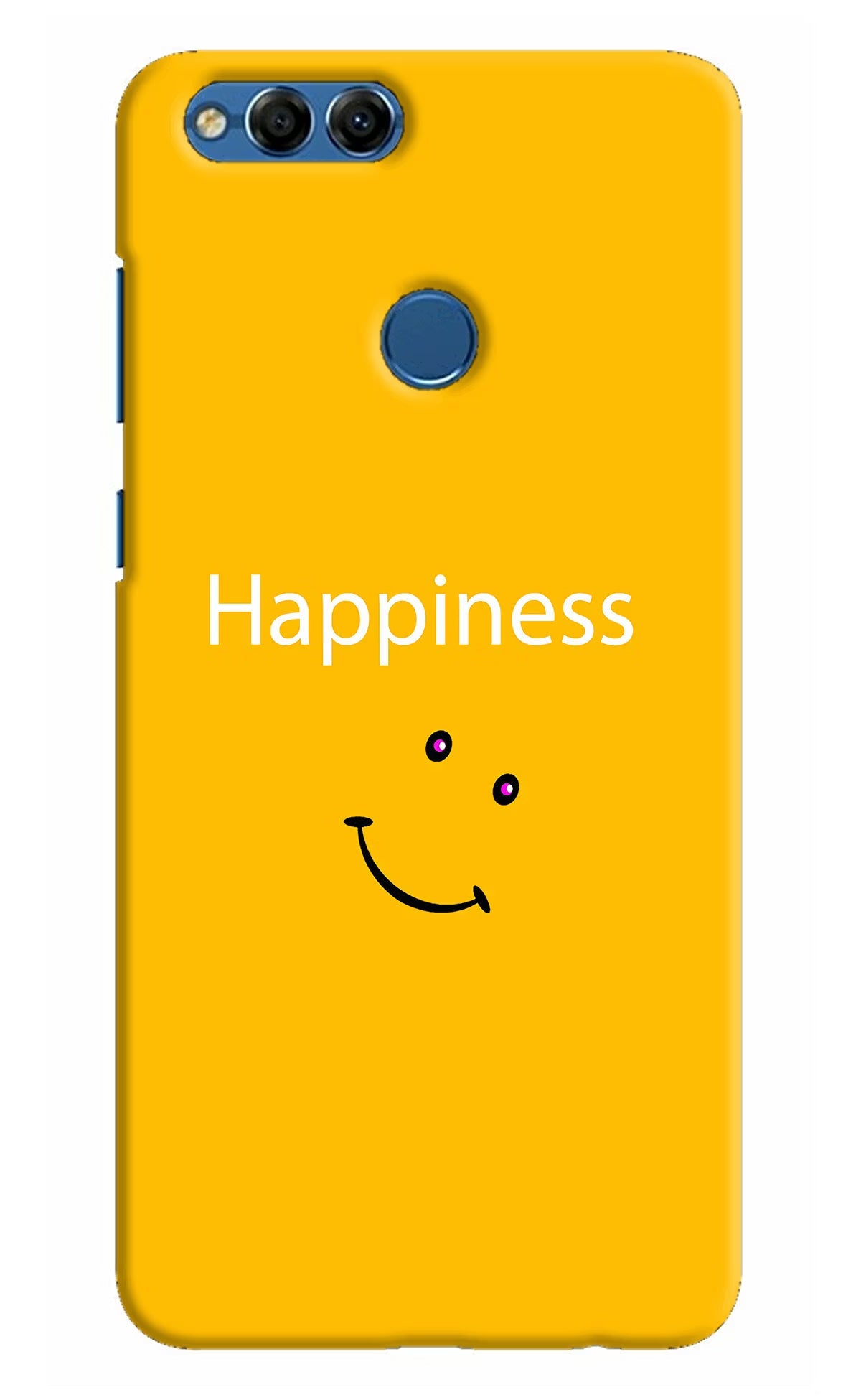 Happiness With Smiley Honor 7X Hard Case Back Cover by Casekaro