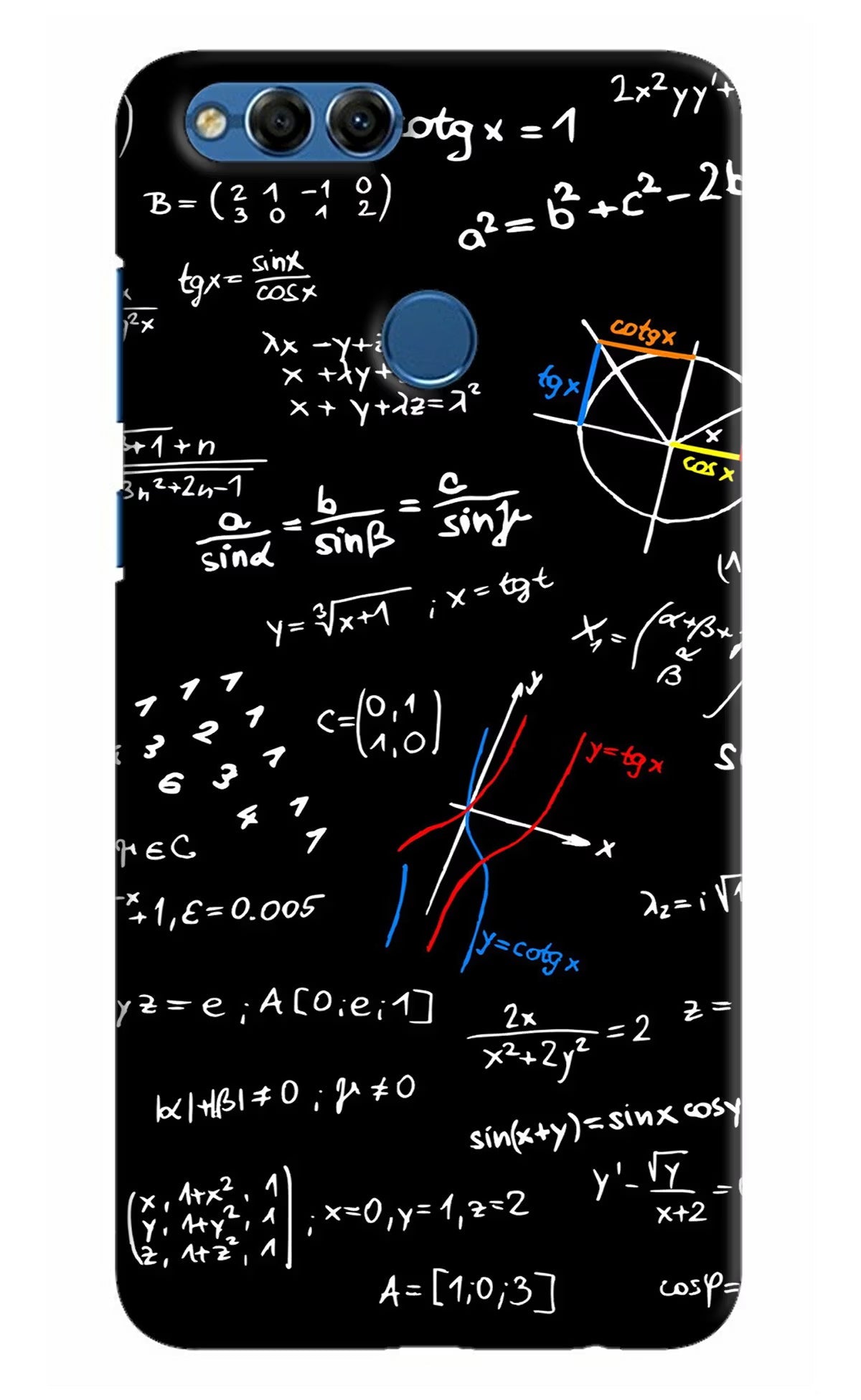 Mathematics Formula Honor 7X Hard Case Back Cover by Casekaro