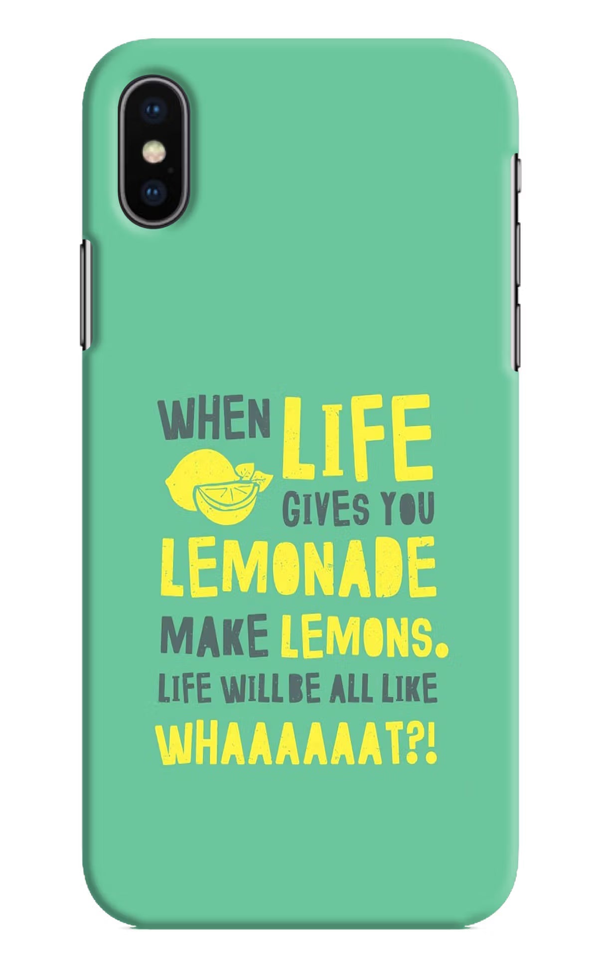 Quote iPhone X Hard Case Back Cover by Casekaro