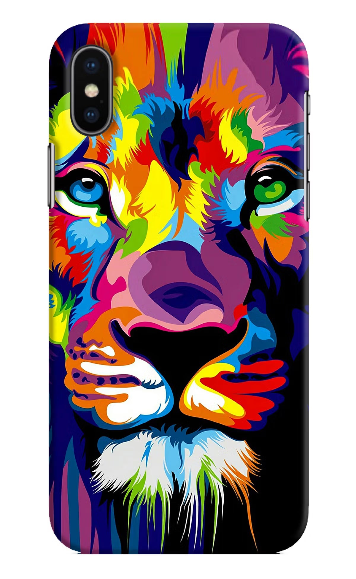 Lion iPhone X Hard Case Back Cover by Casekaro