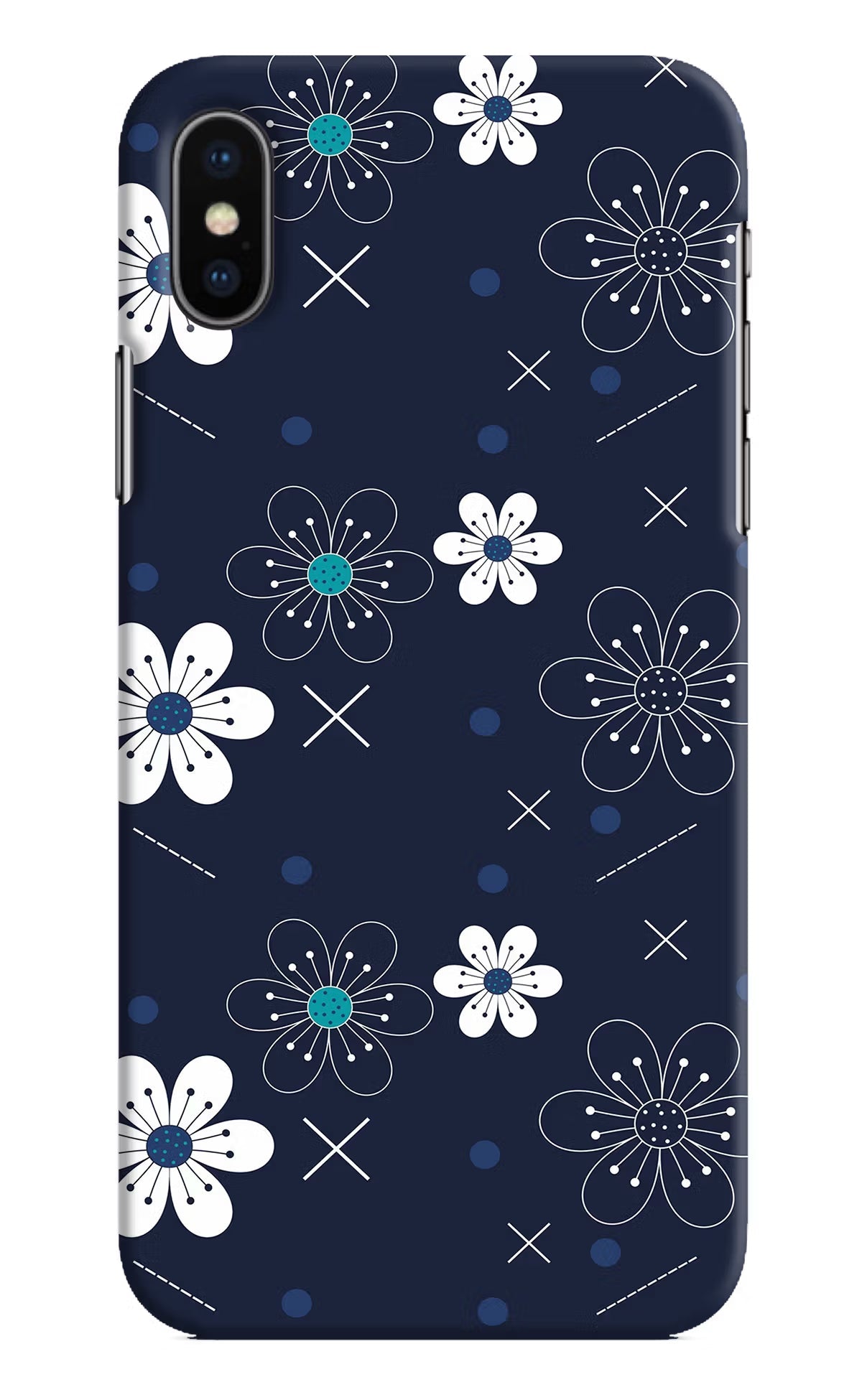 Flowers iPhone X Hard Case Back Cover by Casekaro