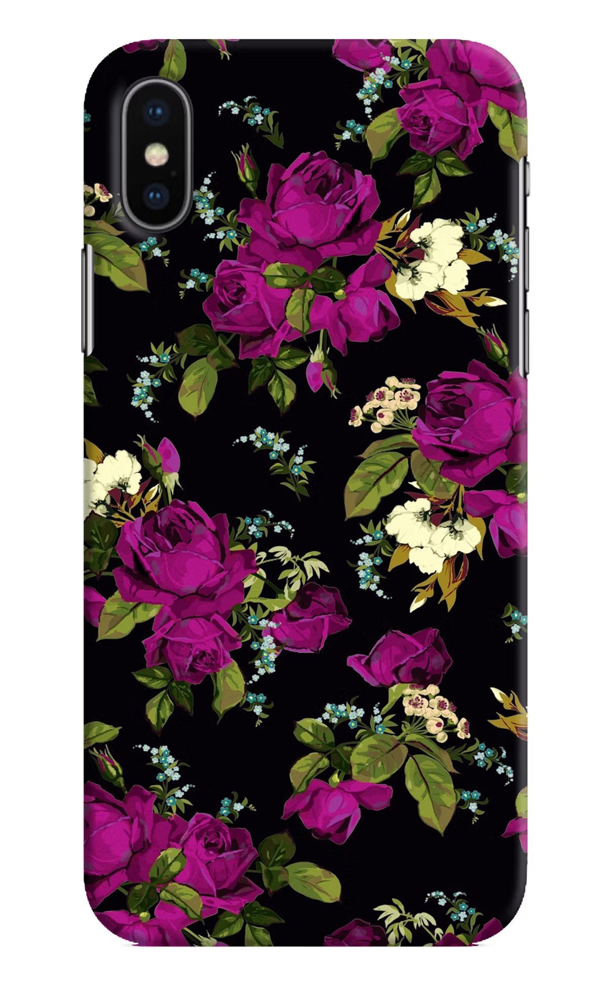 Flowers iPhone X Hard Case Back Cover by Casekaro