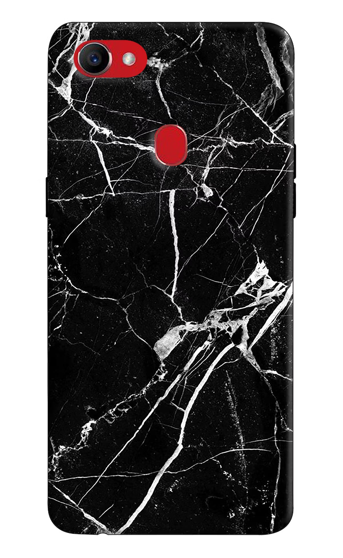 Black Marble Pattern Oppo F7 Hard Case Back Cover by Casekaro