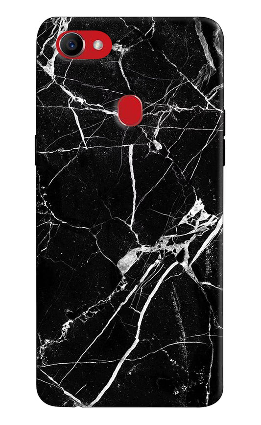 Black Marble Pattern Oppo F7 Hard Case Back Cover by Casekaro