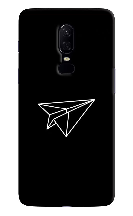 Paper Plane White Oneplus 6 Hard Case Back Cover by Casekaro