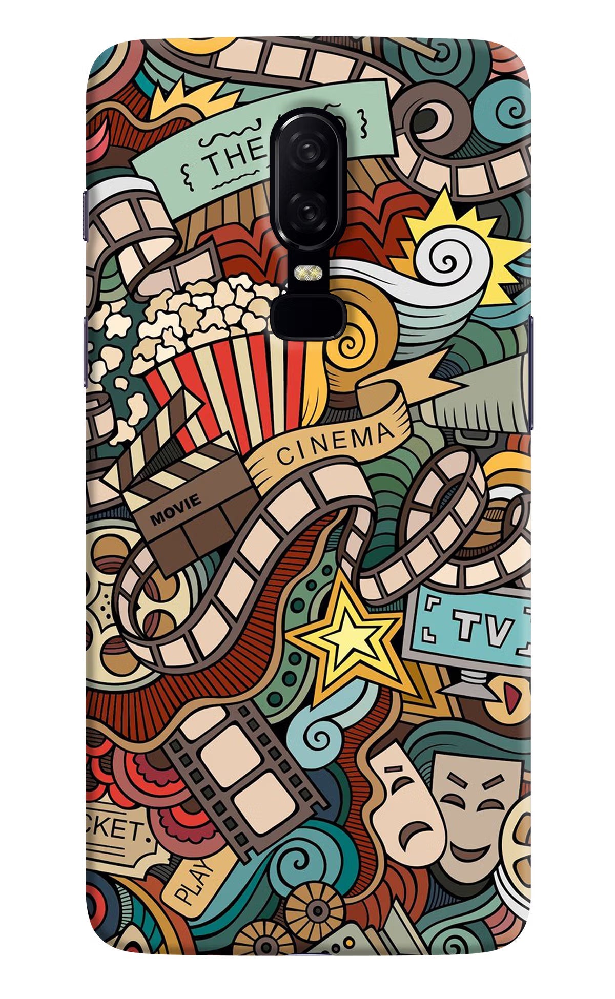 Cinema Abstract Oneplus 6 Hard Case Back Cover by Casekaro