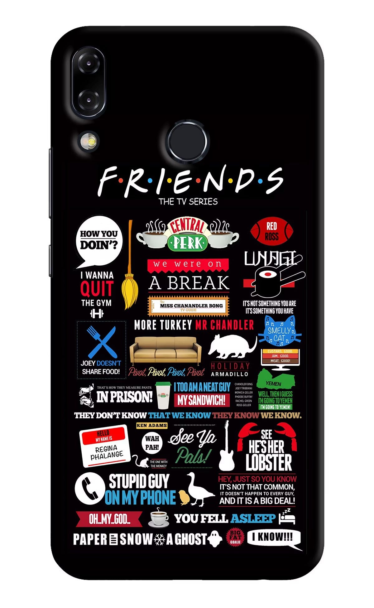 FRIENDS Asus Zenfone 5Z Hard Case Back Cover by Casekaro
