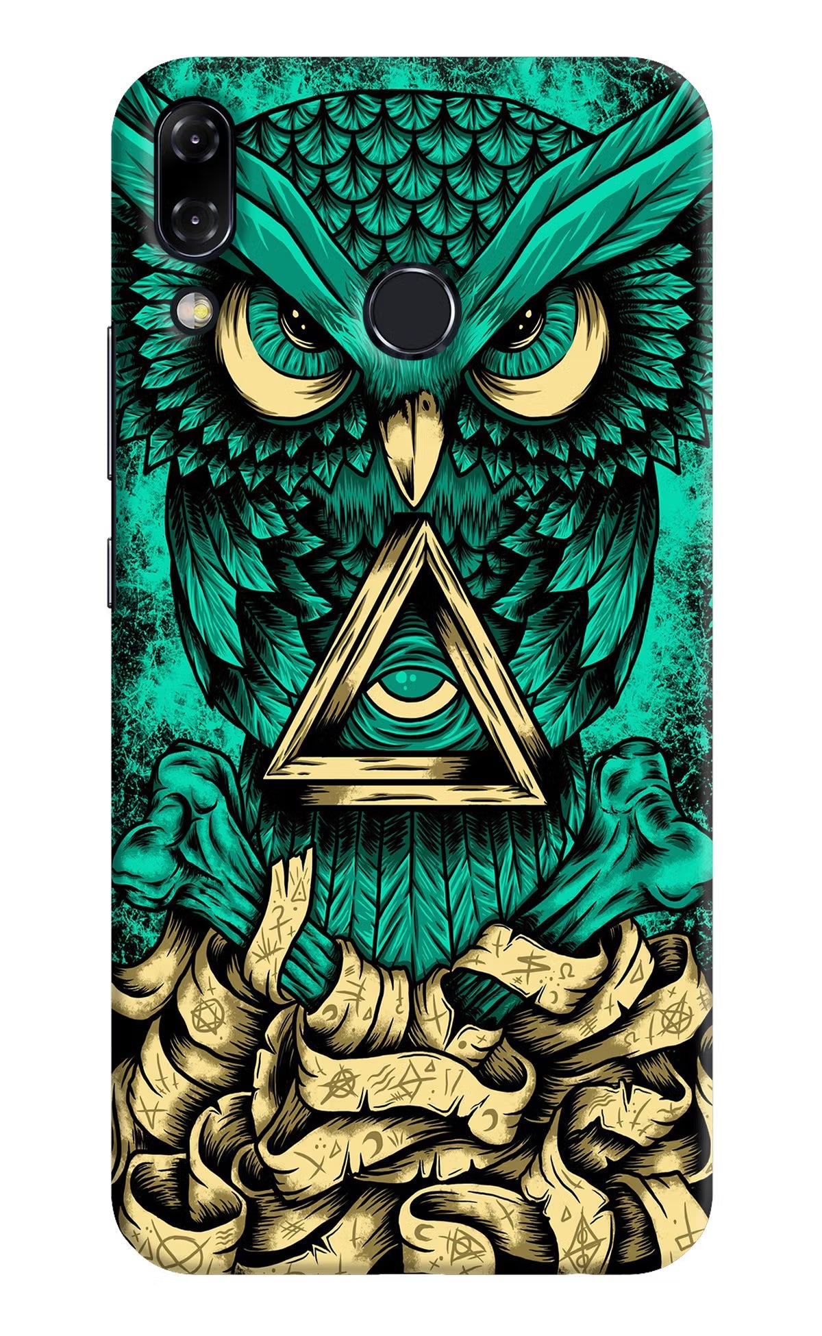 Green Owl Asus Zenfone 5Z Hard Case Back Cover by Casekaro