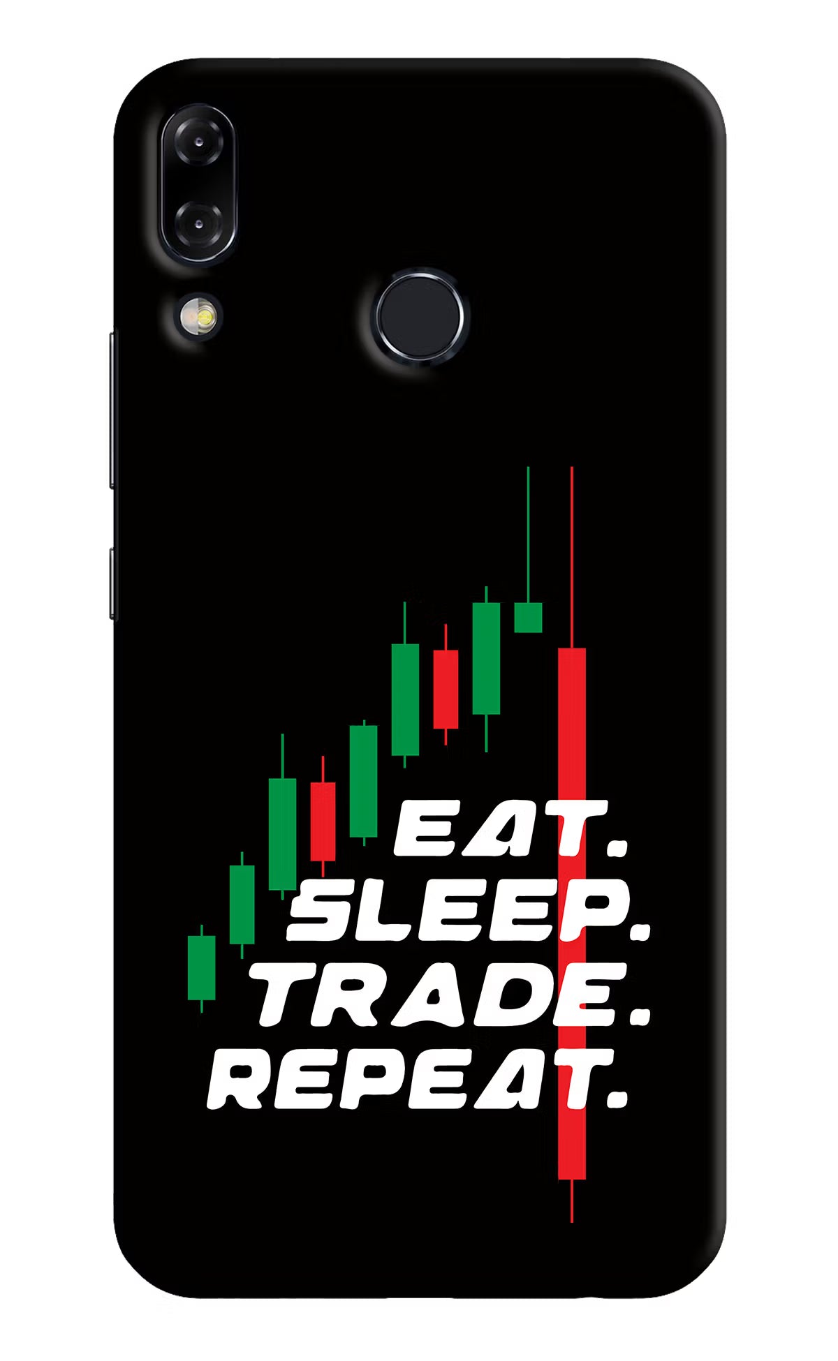 Eat Sleep Trade Repeat Asus Zenfone 5Z Hard Case Back Cover by Casekaro