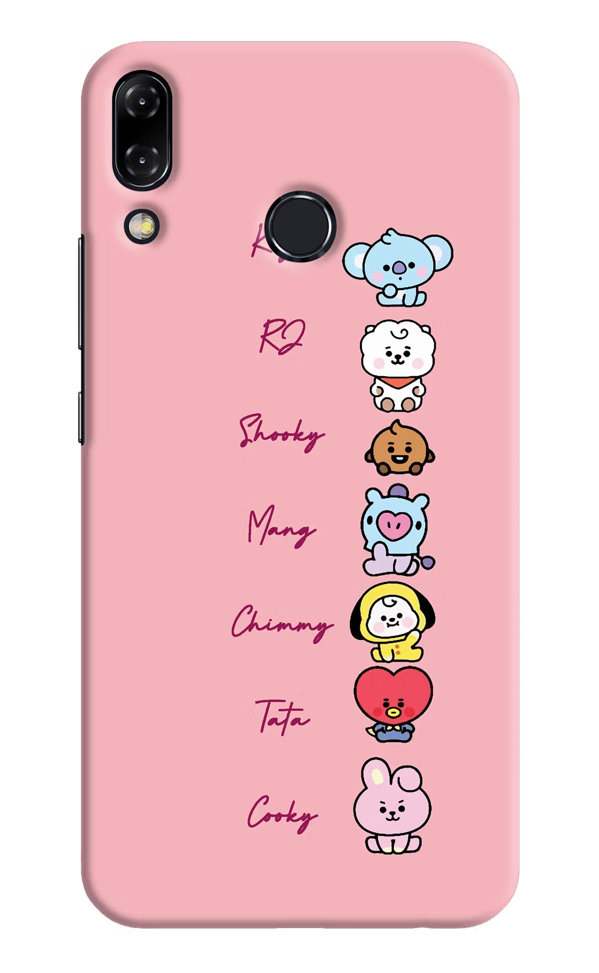 BTS names Asus Zenfone 5Z Hard Case Back Cover by Casekaro