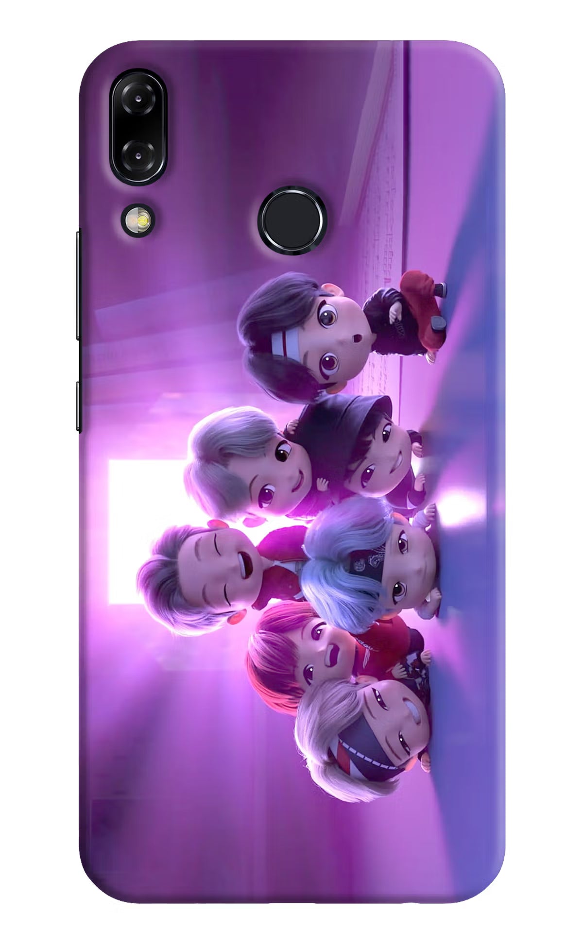 BTS Chibi Asus Zenfone 5Z Hard Case Back Cover by Casekaro